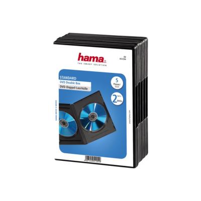 HAMA  - Bo&icirc;tier pour DVD - capacit&eacute; : 2 DVD - noir (pack de 5)