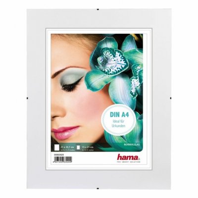 HAMA  Cadre photo ""Clip-Fixe"" (sans bordure, 21 x 29,7 cm, Reflex) Blanc