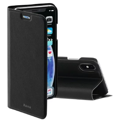 HAMA  &Eacute;tui Portefeuille Slim Pro pour Apple iPhone X/XS, Noir