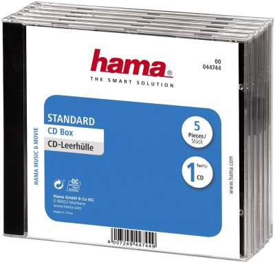 HAMA   bo&icirc;tier pour cd ""standard"", jewel case, en plastique noir