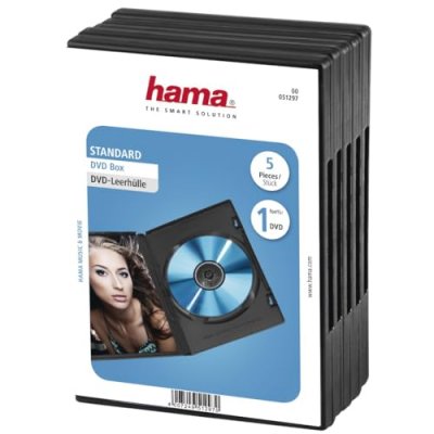 HAMA   bo&icirc;tier vide pour dvd, jewel case, noir noir