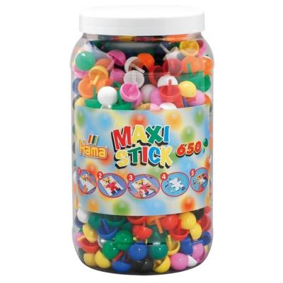 GENERIQUE Hama Maxi Pions Pot De 650 Pions 7 Couleurs