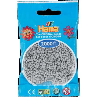 HAMA  - mini sachet 2000 perles gris claire