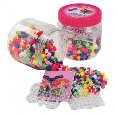 HAMA  Perles &agrave; repasser maxi + plaques, bo&icirc;te en plastique