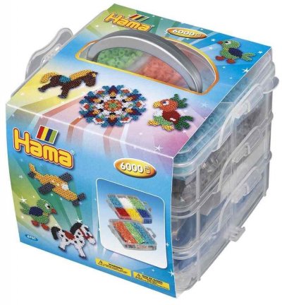 HAMA  Perles &agrave; repasser midi 'bo&icirc;te de rangement neutre'