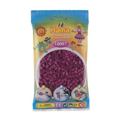 HAMA  Perles &agrave; repasser midi, sachet, prune