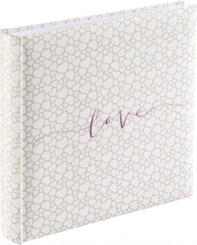 HAMA  Romance Jumbo 30x30 Cm 80 Pages Wedding Photo Album Blanc,Dor&eacute;