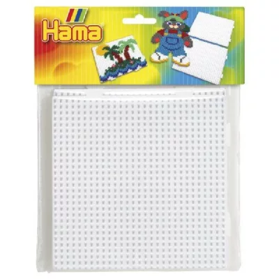 HAMA  Sachet de 2 plaques pour perles Moyennes "" 2 x carr&eacute;es