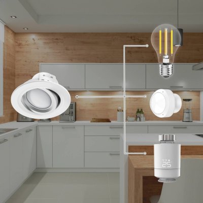 HAMA  spot encastr&eacute; LED WLAN, appli, CCT, nickel