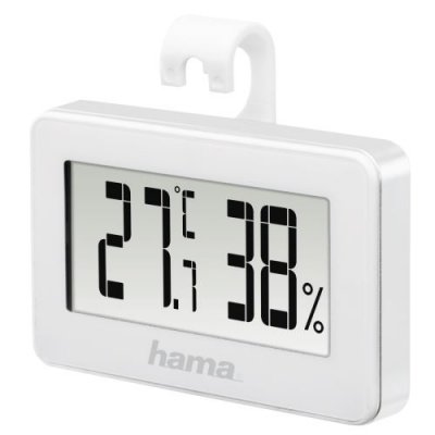HAMA  Thermom&egrave;tre/hygrom&egrave;tre Mini, blanc