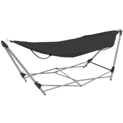 VIDAXL Hamac avec support pliable Noir  - Noir