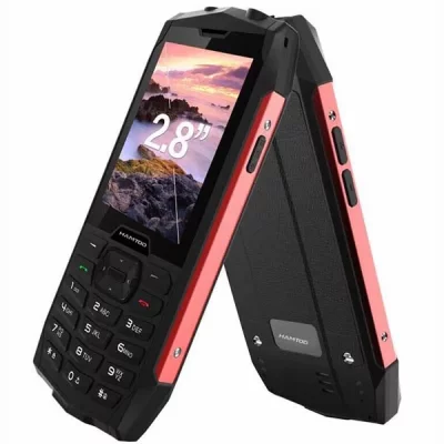 HAMTOD  H3 4G T&eacute;l&eacute;phone Portable Robuste - Rouge