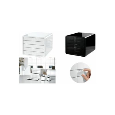 HAN   module de classement i-box, 5 tiroirs, bo&icirc;tier: blanc noir
