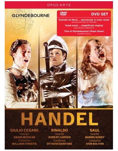 H&auml;ndel : Giulio Cesare, Rinaldo, Saul (Glyndebourne) Coffret Blu-ray 