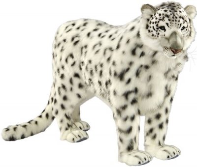 HANSA  peluche geante leopard des neiges 95 cm h et 122 cm l 4282
