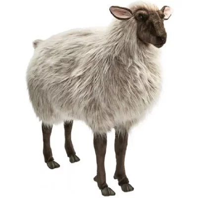 HANSA  peluche geante mouton brun 90 cm h 100 cm l 3595