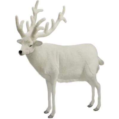 HANSA  peluche geante renne blanc 150 cm h et 140 cm l 5923