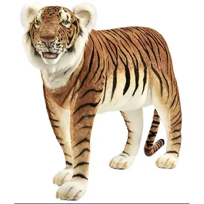 HANSA  peluche geante tigre brun jacquard 140 cm l 6592