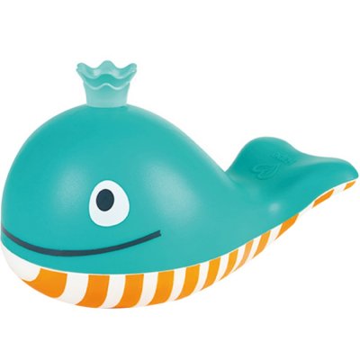 HAPE  Bubble Blowing Whale , Baby Squirt Toy for Bath Time Play, Blue