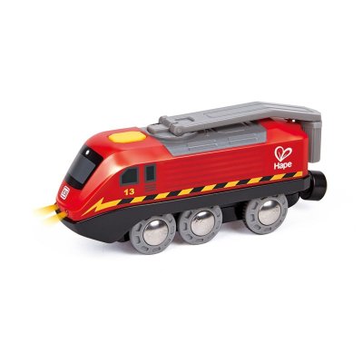 HAPE  Crank Powered Railway Engine - Wooden Train Track Accessories