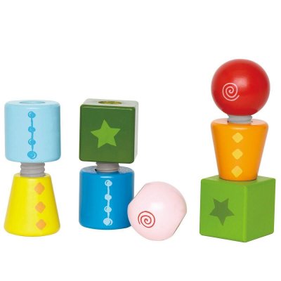 HAPE  Cubes &agrave; visser bois 8 pi&egrave;ces E0416