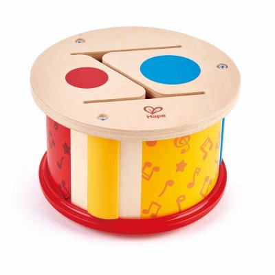 HAPE  Double-Sided Drum, Wooden Double-Sided Musical Drum Instrument for Toddlers