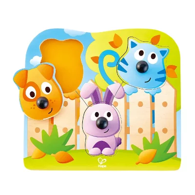 HAPE  E1309 Big Nose Pet Puzzle - Wooden Educational Toy