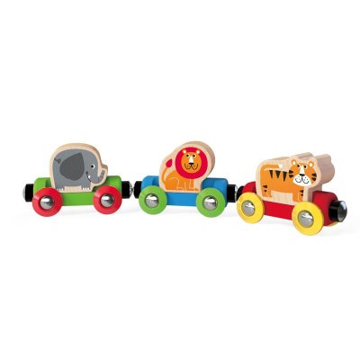 HAPE  E3807 Jungle Journey Railway Engine - My First Railway - Wooden Train Track Accessories