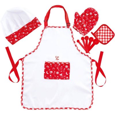 HAPE  ensemble de cuisine 9 pi&egrave;ces blanc/rouge