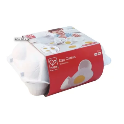 HAPE  - Jeu d'imitation en bois gamme cuisine - E3156 - Boite d'&oelig;ufs