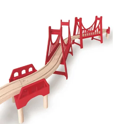 HAPE  plate-forme en bois double suspendue rouge