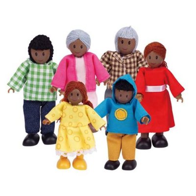 HAPE  poup&eacute;es famille heureuse afro-am&eacute;ricaine e3501 411877
