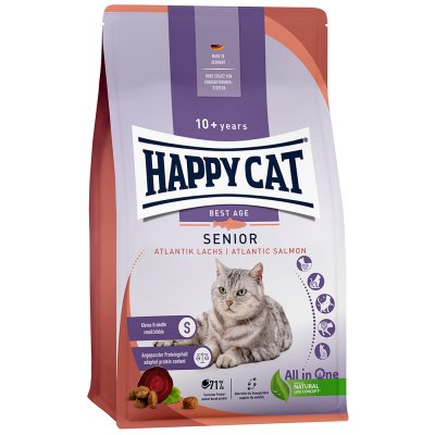 HAPPY CAT  Senior Atlantic Salmon (avec saumon) pour chat 2 x 4 kg