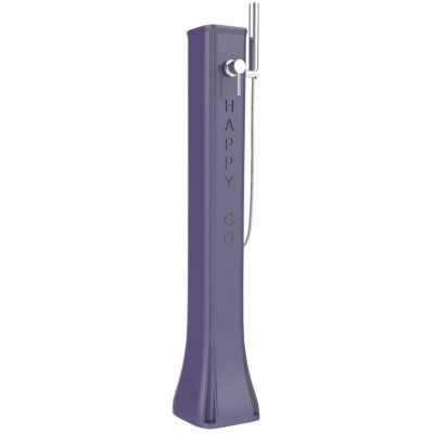 ARKEMA DESIGN Happy Go - Douche solaire de voyage, basse, avec douchette mobile, violet (HG140/4005)