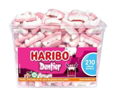 HARIBO  Bonbon G&eacute;lifi&eacute; Dentier Tutti Frutti x 210 Pi&egrave;ces 1,27 kg
