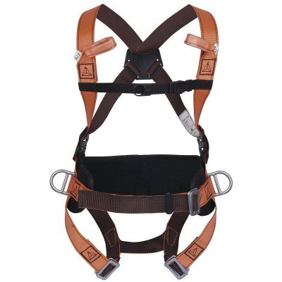 DELTA PLUS Harnais Antichute Ceinture 4Pts (Noir/Orange-S-L)