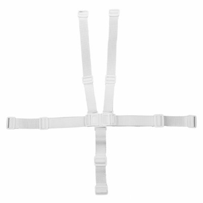 MONSIEUR BEBE Harnais de s&eacute;curit&eacute; 5 points blanc pour chaise haute enfant D&eacute;lice