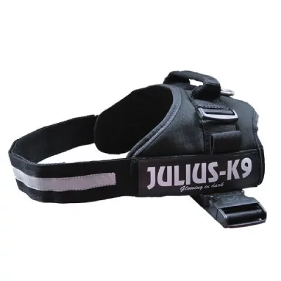 TRIXIE Harnais Julius-K9 Power, noir - taille L : tour de poitrail 66 - 85 cm