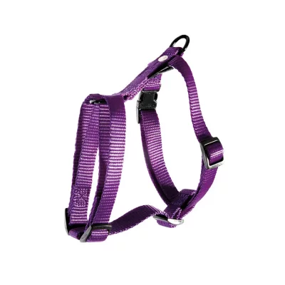 MARTIN SELLIER Harnais pour chien r&eacute;glable en nylon mauve 23cm 