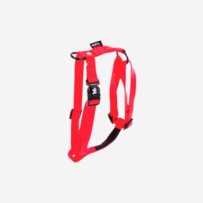 MARTIN SELLIER Harnais pour chien r&eacute;glable en nylon rouge 26cm 