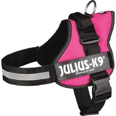 JULIUS K9 Harnais Power - 1 - L : 66-85 cm-50 mm - Fuschia - Pour chien