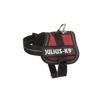 TRIXIE Harnais Power Julius-K9&reg; - Baby 1/Xs: 30-40 Cm/18 Mm, Bordeaux
