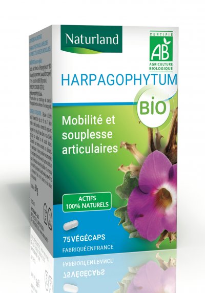 NATURLAND Harpagophytum bio, Mobilit&eacute; et Souplesse articulaires 75 v&eacute;g&eacute;caps
