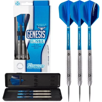 HARROWS  fl&eacute;chettes pointe de la Genesis Tungstentige poids bleu 25