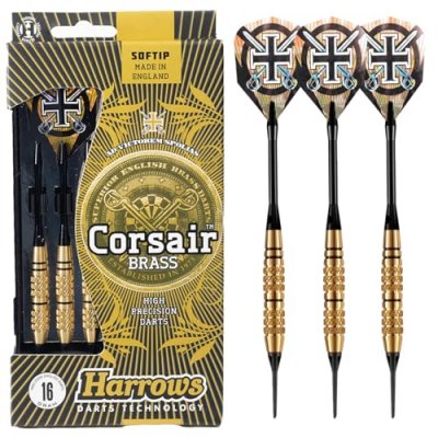HARROWS  - Jeu de 3 Fl&eacute;chettes - Embout Nylon - Corsaire Bleue - 16 GK2