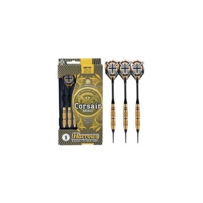 HARROWS  - Jeu de 3 Fl&eacute;chettes - Embout Nylon - Corsaire Noire - 16 GK2