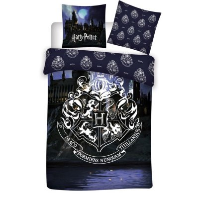  Harry Potter - Parure de lit enfant Poudlard Nignt housse de couette 140x200 cm taie 63x63 cm