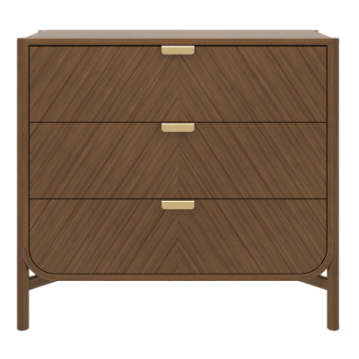 Hart&ocirc; - Marius Commode &agrave; tiroirs, noyer naturel