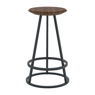 Harto Tabouret de bar Grand Gustave - noyer/gris ardoise - 65 cm