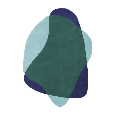HARTO Hart&ocirc; - Tapis Serge, bleu/vert